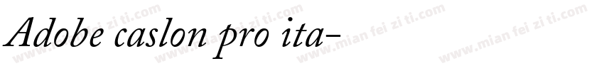 Adobe caslon pro ita字体转换